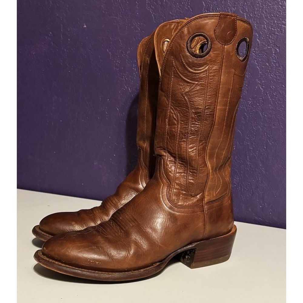 Tecovas Prescott Cowboy Riding Boots Size Men's 9 EE Ranch Pull On 90147 Leather